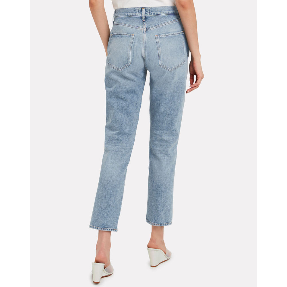 Agolde Remy High-Rise Straight Jeans Slim Button Fly Denim Blue Size 25 - Picture 3 of 8